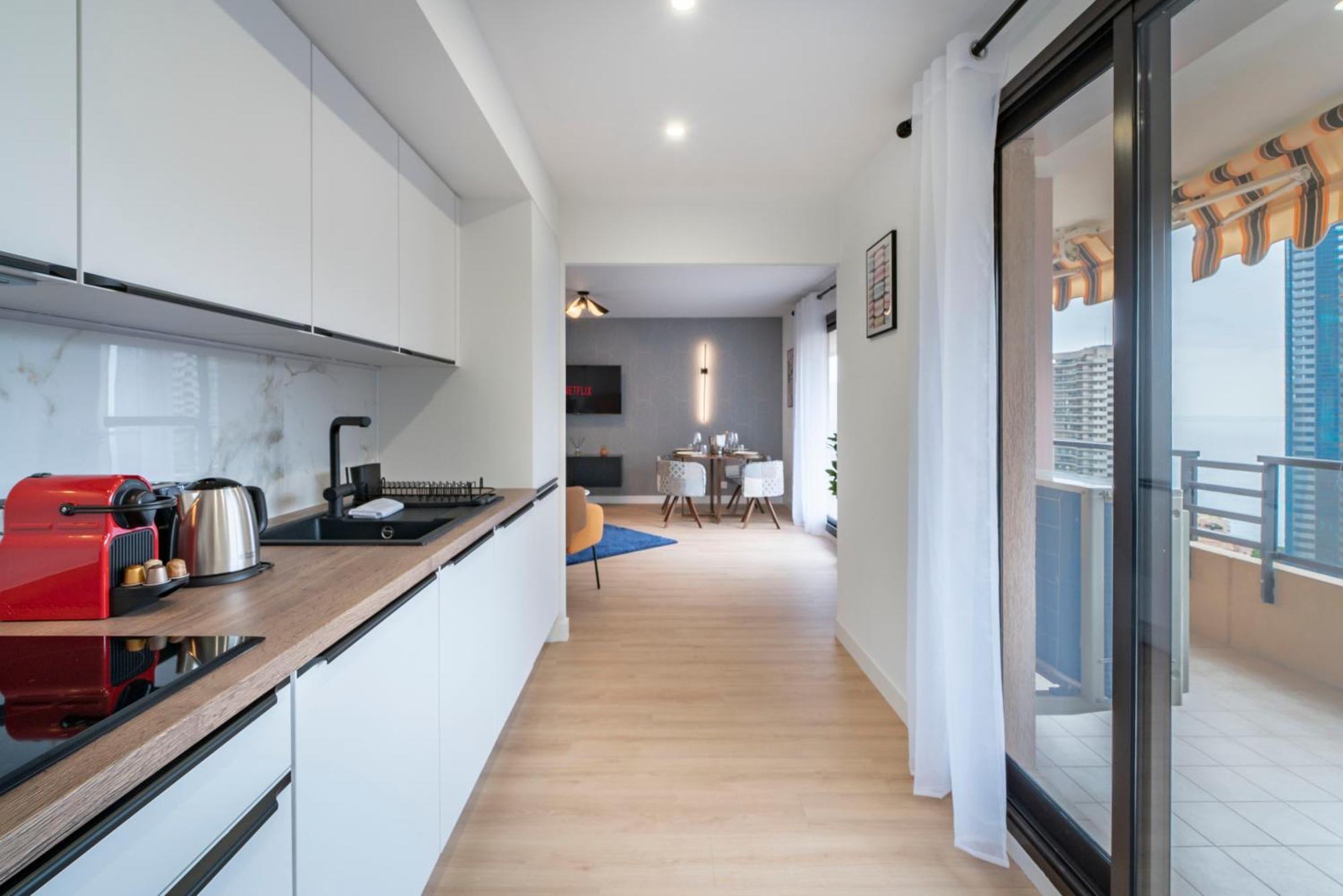 博索莱伊5mn Monaco - Vue mer - Parking - Piscine - BB公寓 外观 照片